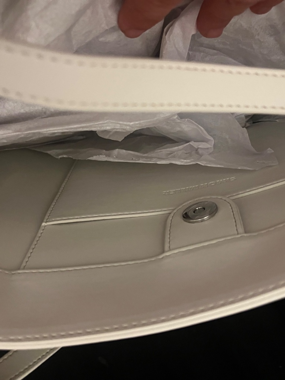 Simon Miller Lg winter white tote NWOT - Picture 3 of 3